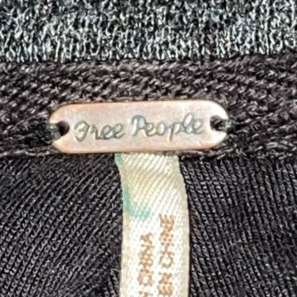 Free People Jacket Womens Size XS Dark‎ Gray Slouchy Pea Coat Anorak Linen Blend - Image 9