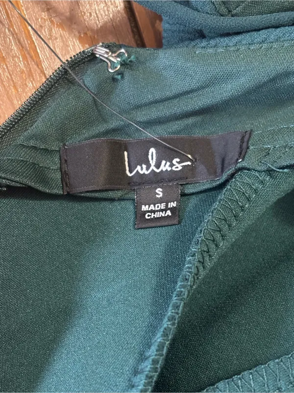 Lulus Paulina Forest Green Bodycon Midi Dress Forest Green NWT - Image 5