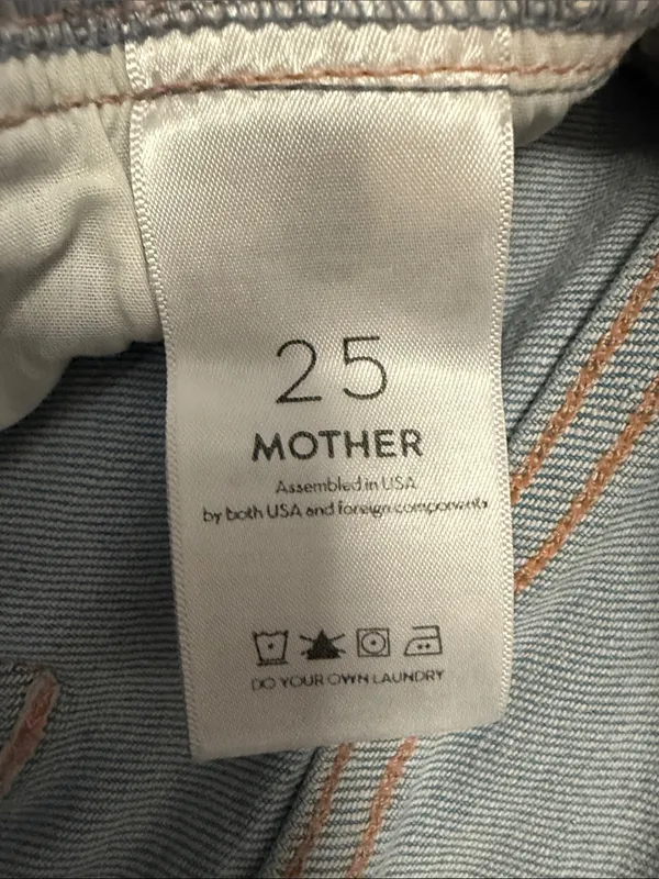 MOTHER Dazzler Yoke Front Ankle Jeans 25 Lots of Free Hugs Light Wash $238 - Image 10