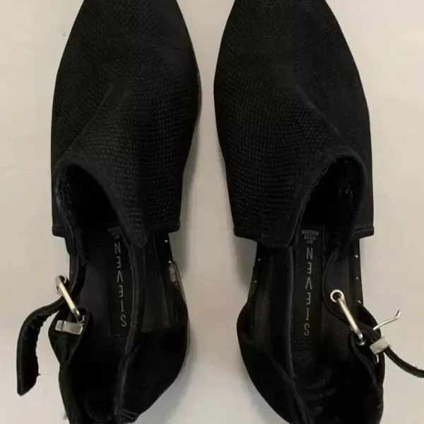 Steven By Steve Madden Cirsi Black Leather Upper Boots Ankle Booties 9 Excellent - Image 8