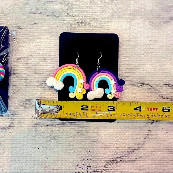 Artisan Whimsical Rainbow‎ Dangle Earrings - Image 7