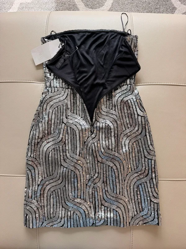 ZARA Sequin mini Dress - Image 6
