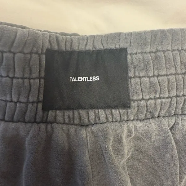 Talentless Charcoal Quilted sweat shorts - Image 3
