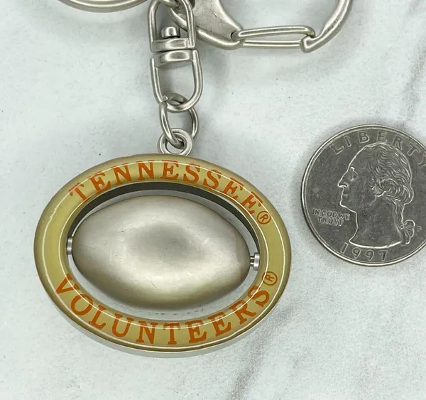 Bacon & Co Tennessee Volunteers Spinning Football Keychain Keyring - Image 9