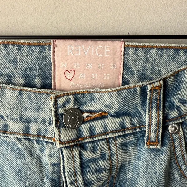 Revice Denim Manhattan / Greenwich Village Patchwork Raw Hem Acid Wash Y2K Jeans - Image 5