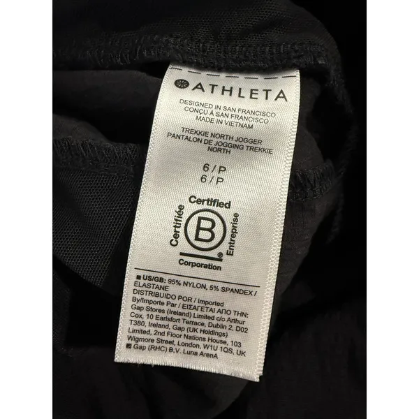 Athleta Trekkie North Jogger Black Ripstop Hiking Pants Womens 6P Petite 4212 - Image 4