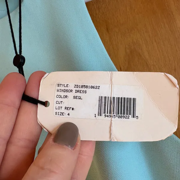 Cinq Sept Windsor Dress Aqua Blue Sleeveless‎ Tie Waist Cocktail Size 4 - Image 6