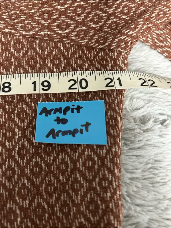 Jacquard Puff-Sleeve Top in Nutmeg - Image 4