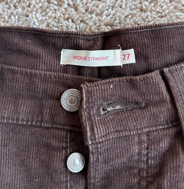 Levi’s Brown Corduroy Pants Premium Wedgie Straight - Image 3