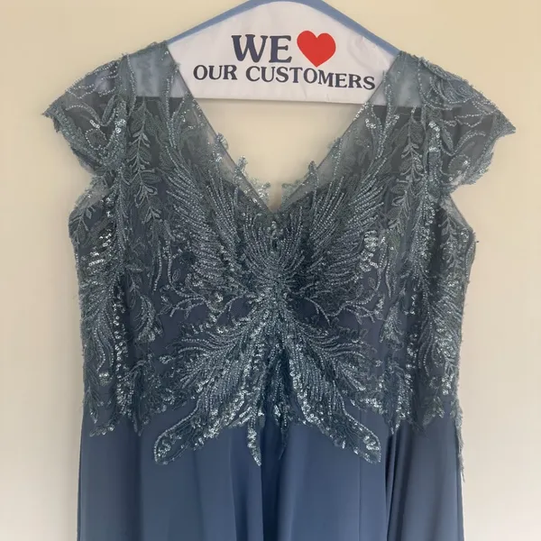 MoB Mother of the Groom Slate Blue Evening Dress MGNY - Image 2