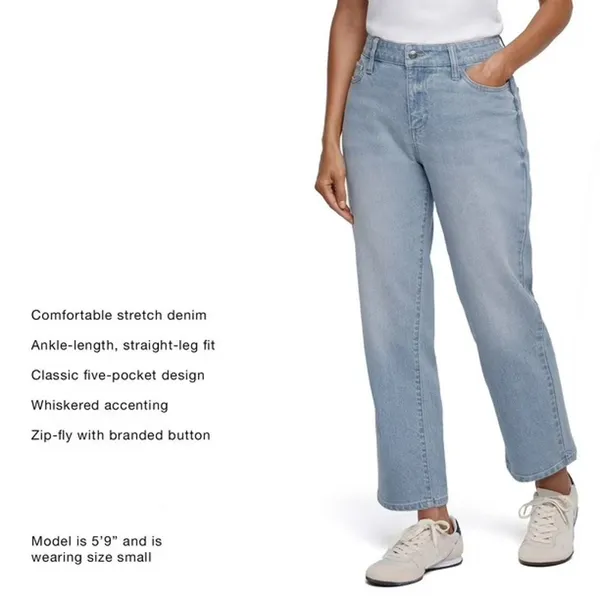 Express Ankle Jeans Light Wash Blue Straight Cropped Women Sz 14 NEW - Image 11