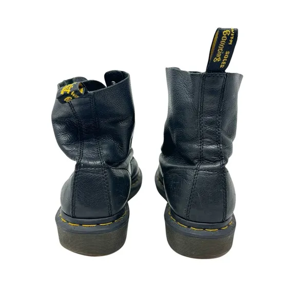 Dr. Martens 1460 Pascal Virginia‎ Soft Leather Boots Black Combat Size US 7 - Image 8