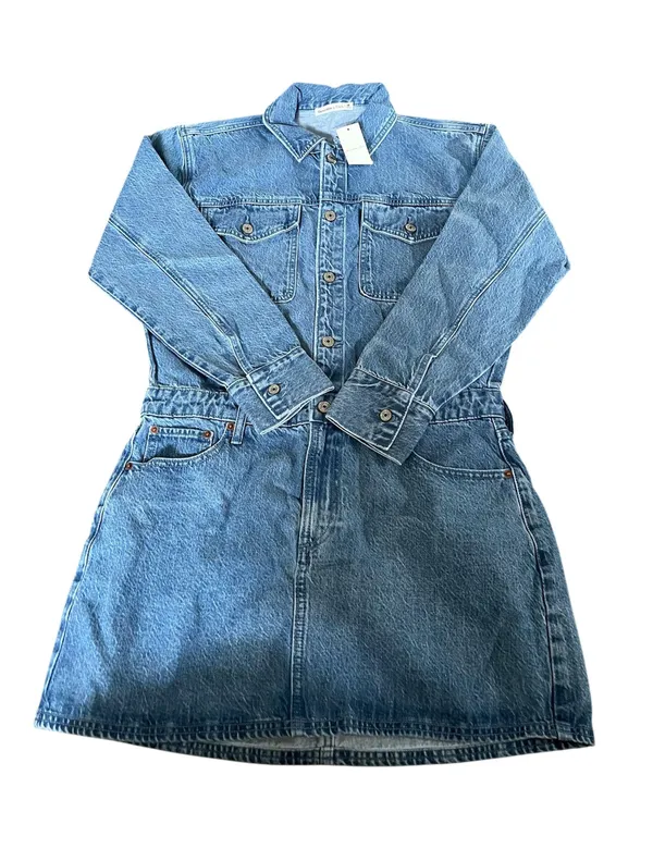 Abercrombie Long-Sleeve Denim Shirt Dress - Image 6