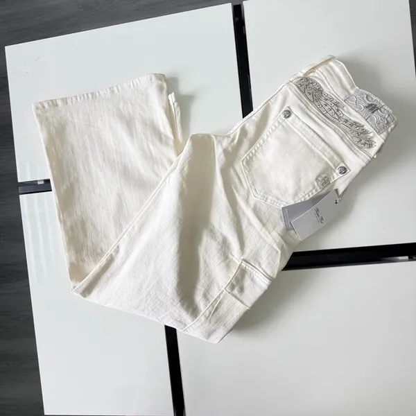 NWT Miss Me Low-Rise Cargo Wide Leg Jeans - Off White Angel Wings ✨ Size 27x30 - Image 12