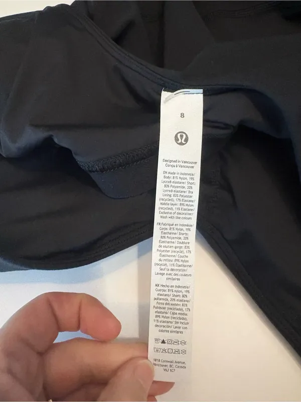 NWT Lululemon align dress black updated sleek liner currently available size 8 - Image 3