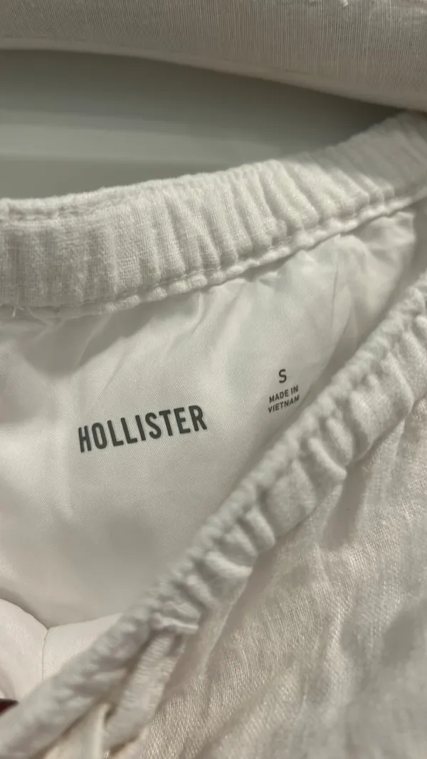 Hollister White Linen Pants - Image 4