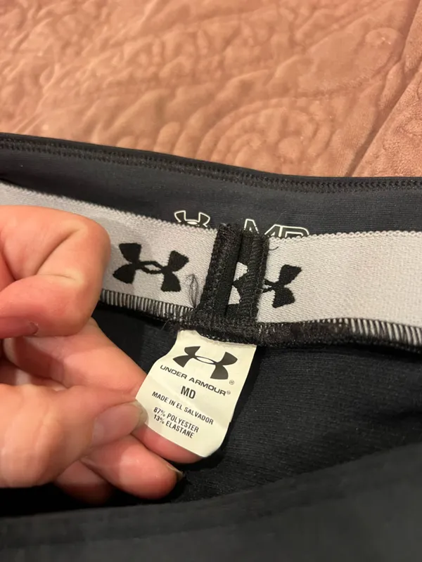 Under Armour Black Compression Leggings with Logo - Image 4