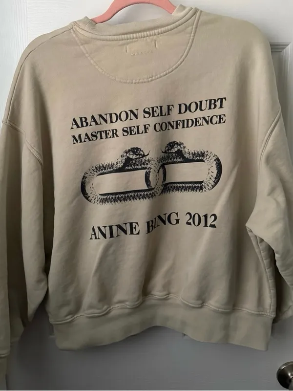 Anine Bing Abandon Self Doubt Snake Link Sweatshirt - S - Image 2