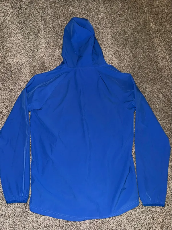 Under Armour HeatGear Blue Hooded Windbreaker Jacket - Image 4