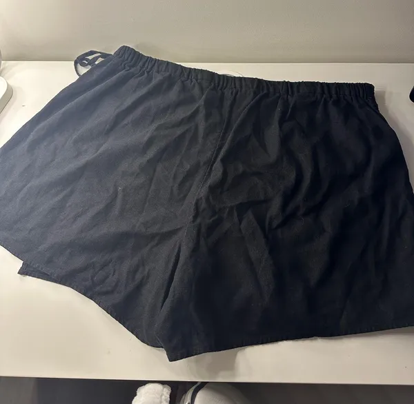 Old Navy Black Wrap Linen Blend Front Skort XL - Image 3