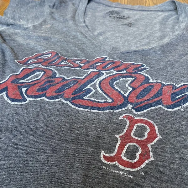 Vintage Boston Red Sox Tee Gray Size L - Image 2