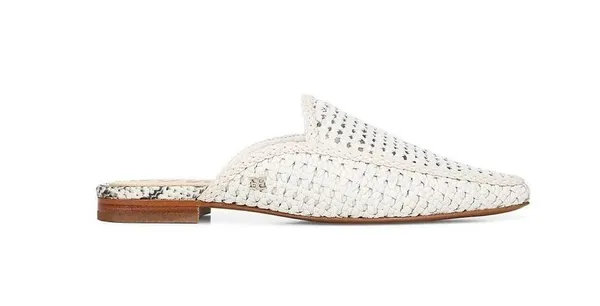 Sam Edelman Cream Elva Slip On Woven Mule Flats - Image 2