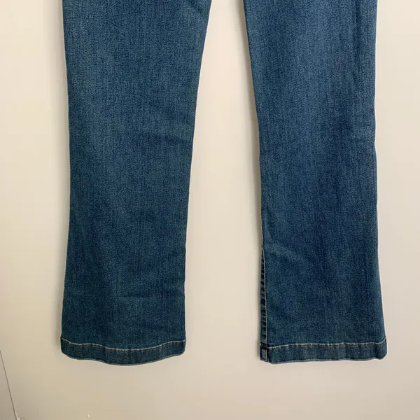 7 For All Mankind Dojo Mid Rise Flare Jeans Womens Blue Denim Size 27 - Image 9
