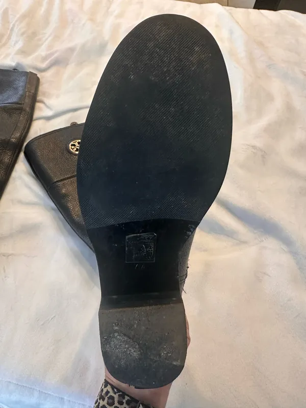 Tory Burch Pebbled Leather Riding Boots  - Image 13