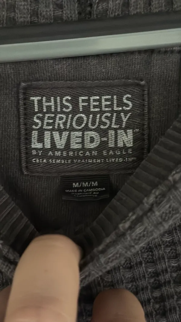 American Eagle Waffle Crewneck Sweatshirt Big Hug - Image 2