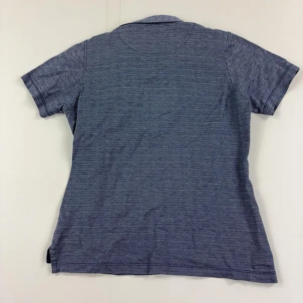 Peter Millar Polo Womens M Blue Geometric Collared Short Sleeve Luxury Cotton - Image 8