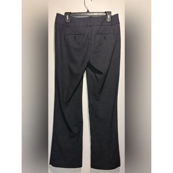 Loft- Marisa Trouser Black Grey Textured Straight Leg Work Dress Pants Size 4 - Image 2