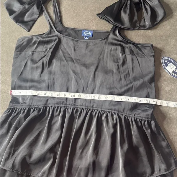 Women’s Black Scoop Bow Mini Dress Size XL 16-18 NEW - Image 10