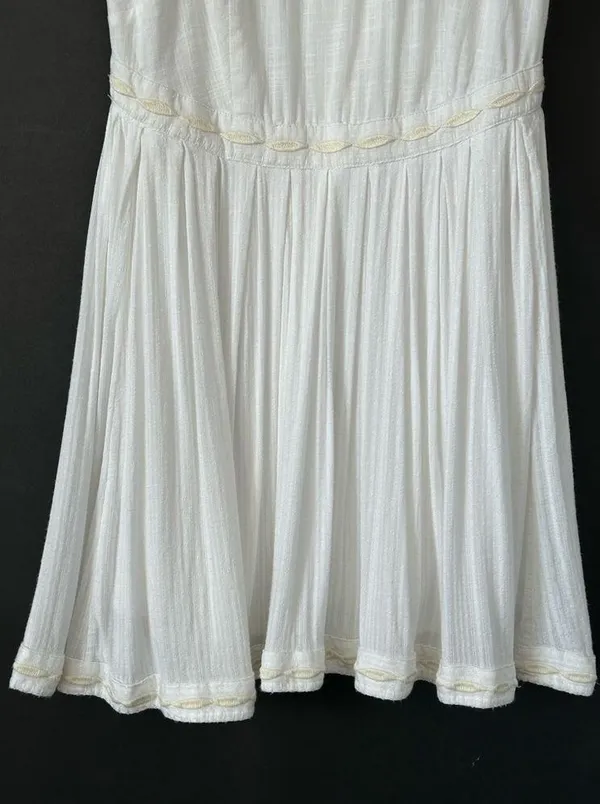 Free People Delightful Birds of Feather Dress in white Sz 4 - Image 8