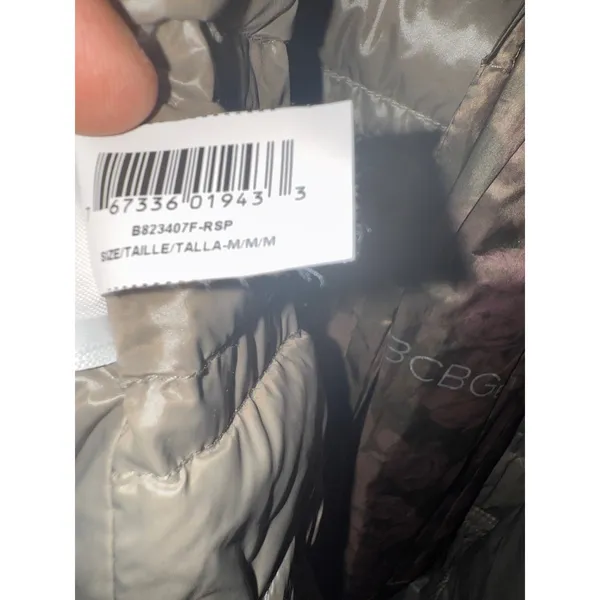 BCBGeneration Womens Medium Brown‎ Puffer Jacket Lightweight Ruffle Bottom - Image 9
