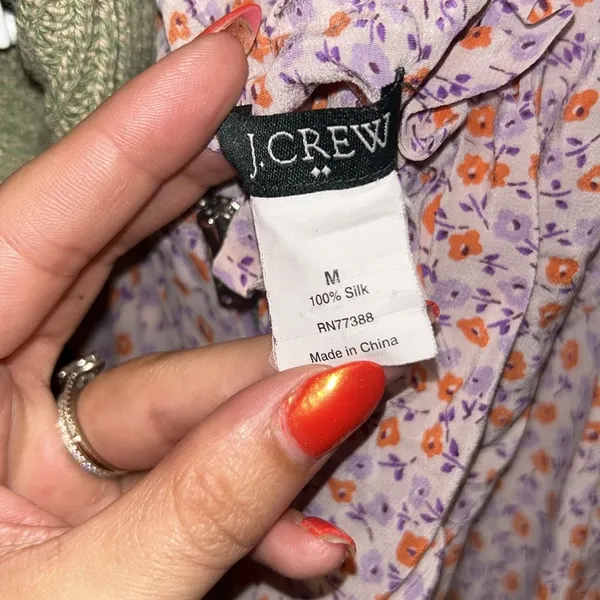 NWOT J Crew Floral Romper - 100% Silk - Image 6