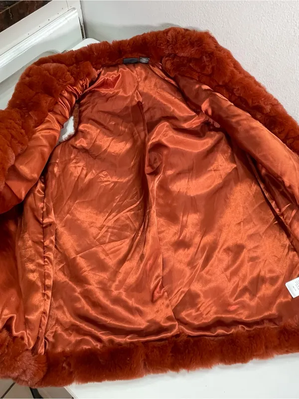 Rachel Zoe Vest Women Lg Faux Fur Sleeveless Lined Pockets Boho Chic Fall Color - Image 4