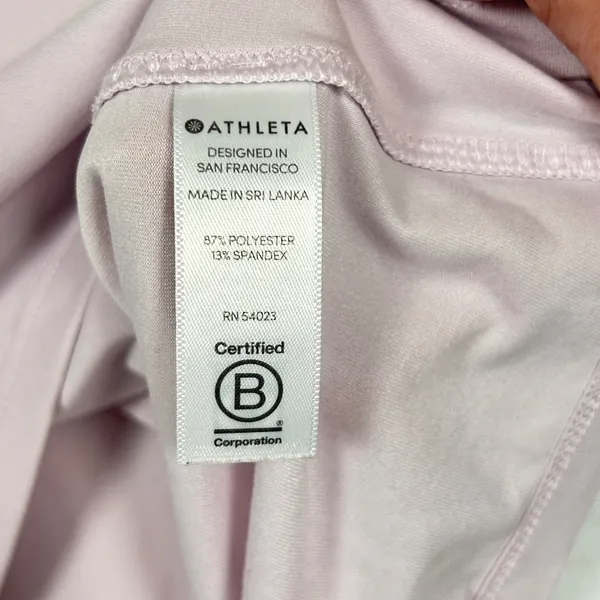 Athleta Limitless Tee‎ Womens Short Sleeve Workout Shirt Performance Pink Small - Image 6
