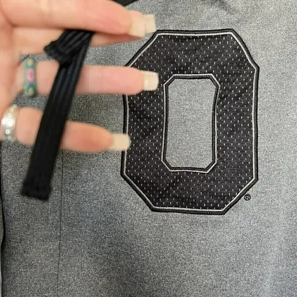 NEW Ohio State Buckeyes Hoodie SMALL Gray Scarlet & Gray Pullover Sweatshirt - Image 6