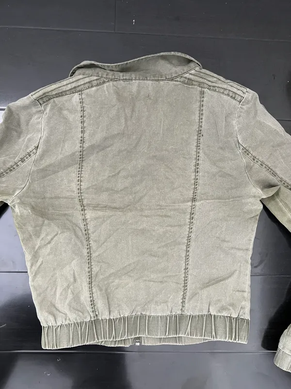 Rubbish Olive Army Green Jacket Small - Image 6