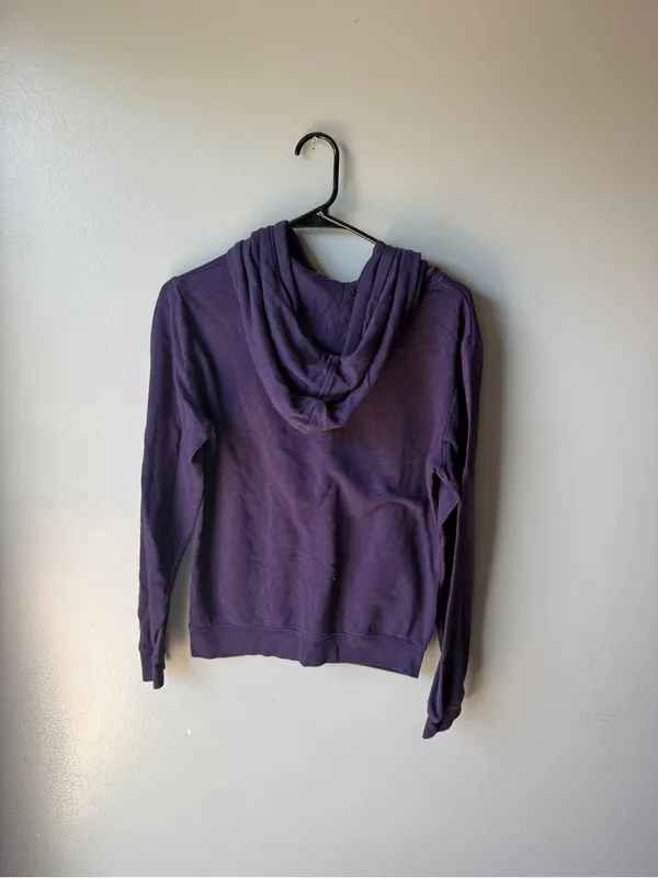 Nike Women’s Purple Funnel Neck Hoodie Sweatshirt Small Pullover Graphic - Image 4