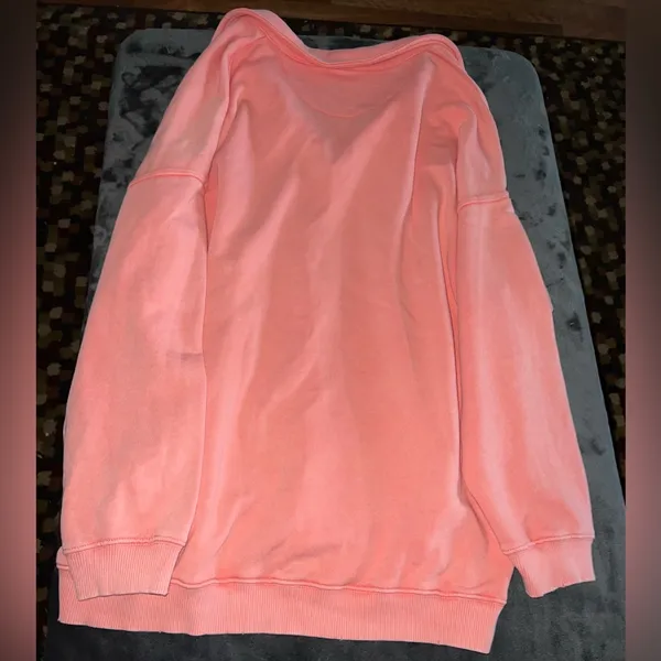 Aerie Happy Henley Everyday Polo Oversized Sweatshirt Size Medium - Image 7