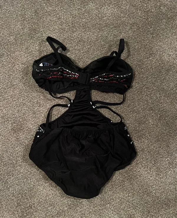Black Red and White Jazz Dance Costume Size L - Image 2