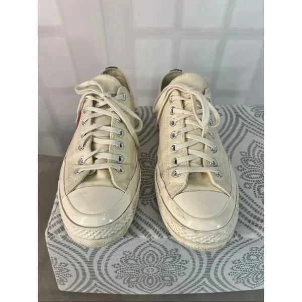 Comme des Garçons PLAY Chuck Taylor All Star Peek-A-Boo Low-Top Sneakers size 11 - Image 3