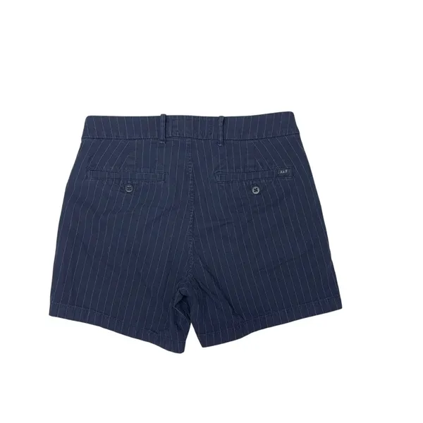 Abercrombie & Fitch Blue Stripe Stretch Chino Shorts 29 Mid Rise 4.5" Inseam - Image 5