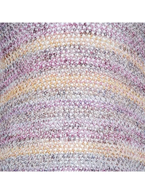 We The Free Crochet Tank Top Medium Purple Lavender Multicolor Open Back - Image 4
