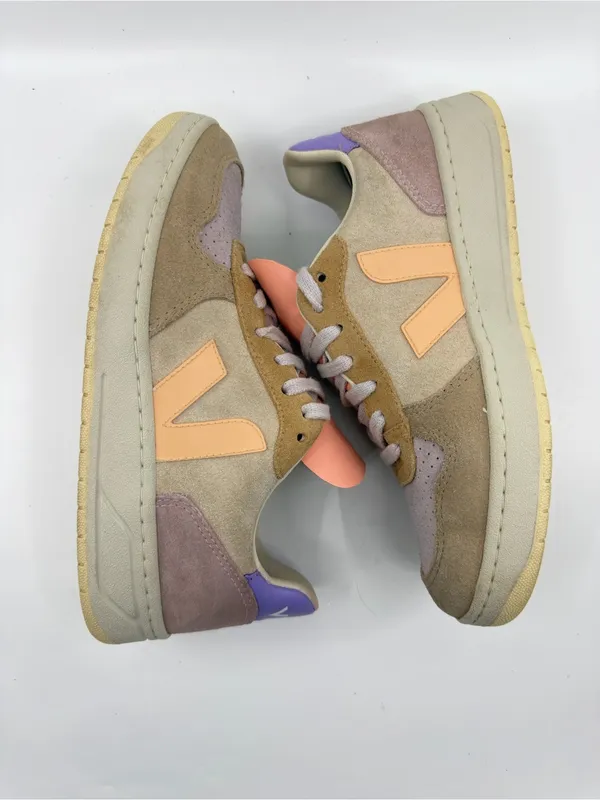 VEJA  V-10 SUEDE MULTICO PEACH SZ 7 - Image 7