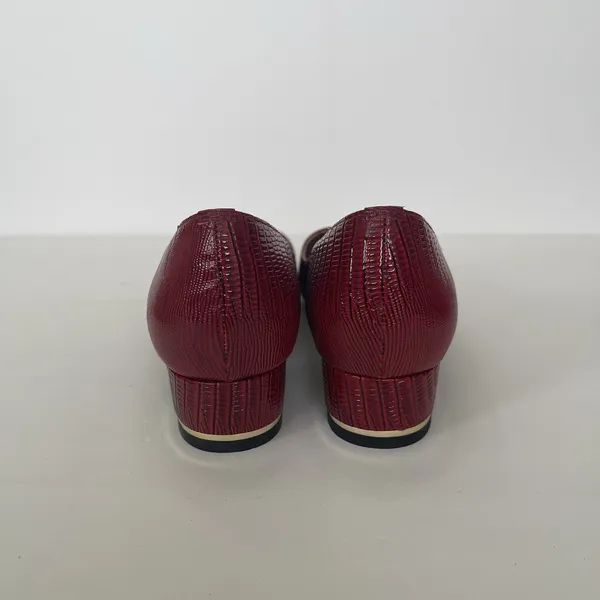 J.‎ Renee Bambalina Lizard Print Red Patent Size 8.5 NEW Career Church Holiday - Image 4