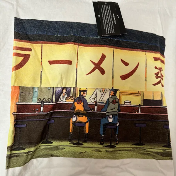 Naruto Shippuden Raw Hem T-Shirt Size Large - Image 2
