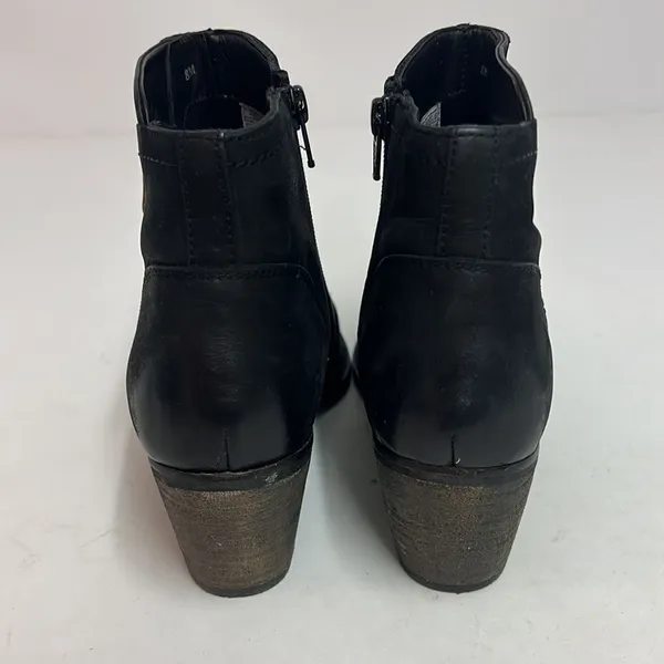 Earth Ralston Leather Bootie Size 8 A5‎ Black - Image 8