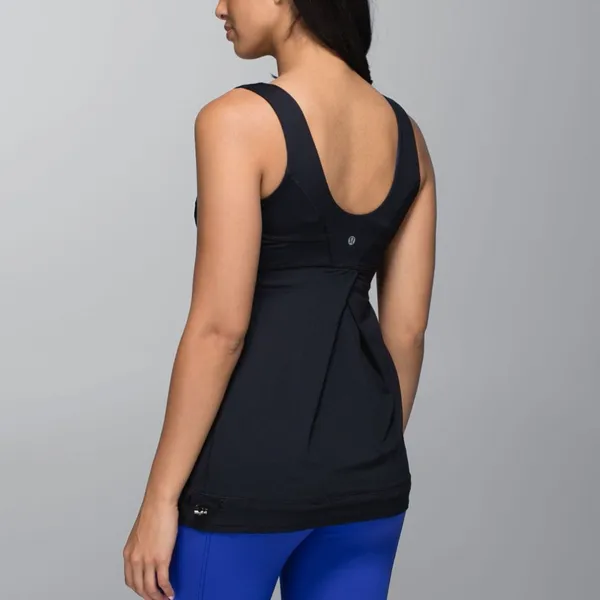 Lululemon Black Tame Me Tank Athleisure Yoga Pilates Gym Running - Image 2